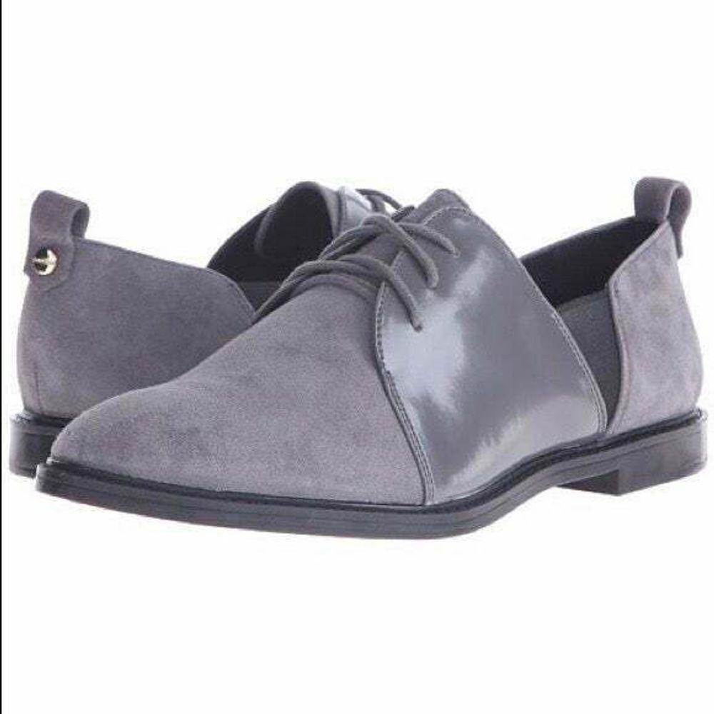 Calvin Klein Darielle Suede Gray Oxfords Size 11